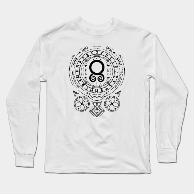 The Troll Cross | Norse Pagan Symbol Long Sleeve T-Shirt by CelestialStudio